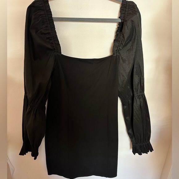 Majorelle Revolve Black Puff Long Sleeves Mini Dress size XL - Picture 2 of 6